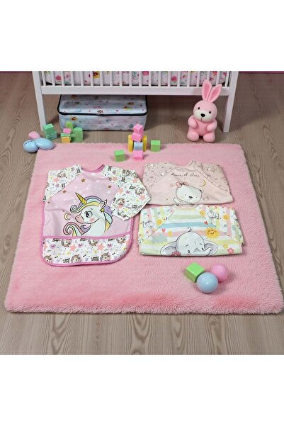 Malkoç bebe Wearable Baby Bibs Triple Set Pink