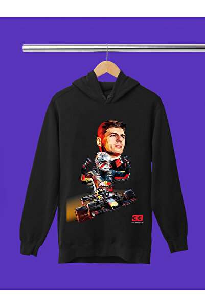 MAGORS Max Verstappen Printed 3-Yarn Quality Soft Texture Hooded F1 Kids Swea...