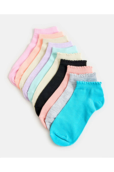 REDTAG Women Assorted Ankle Box Socks (10 Pairs)