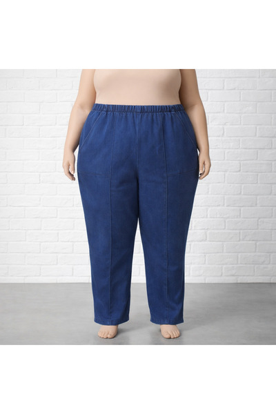 INFİVENTO Women's Plus Size Elastic Waist Pants