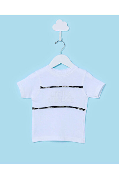 REDTAG Infant Boys White Pique T-Shirt