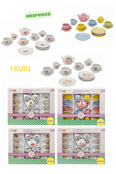 MRSPANCER 021682e - Minikler için Eğlenceli Çay Porselen Seti Oyuncak 17 Parç...