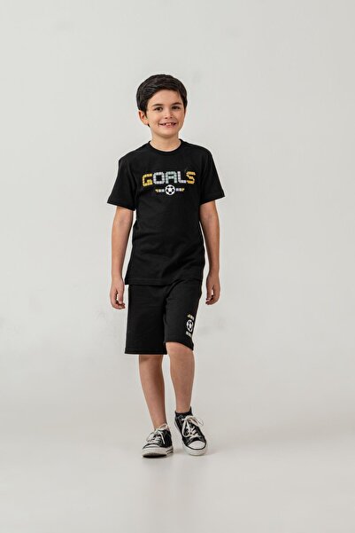 Mışıl Kids Golovi Štampano Kratke hlače za dečake - Set majica