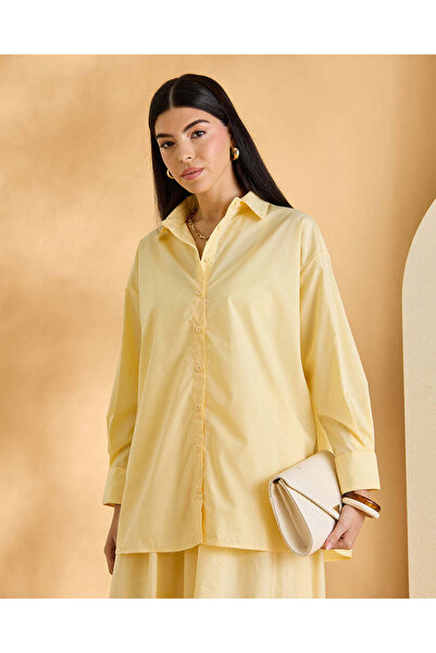 REDTAG Women Yellow Button Front Shirt