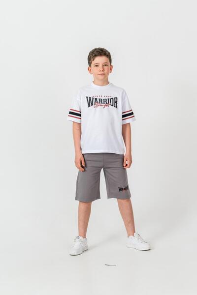 Mışıl Kids Warrior Strength Štampano Kratke hlače za dečake - Set majica