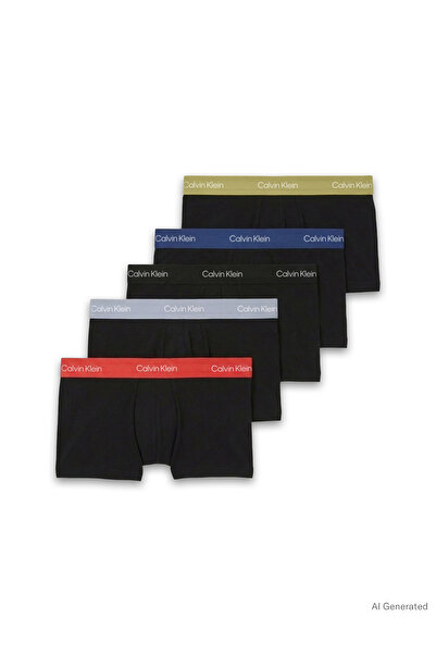 Calvin Klein صندوق خلفي منخفض الارتفاع، عبوة من 5 قطع