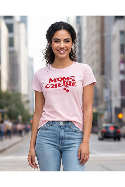 REDTAG تيشيرت نسائي وردي اللون بطبعة مميزة