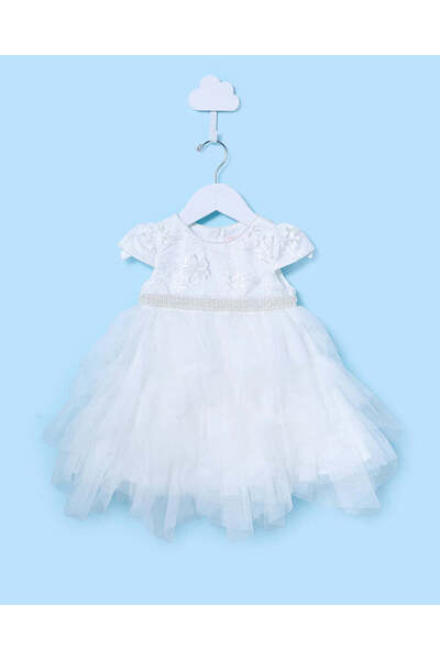 REDTAG Infant Girls Ivory Tulle Dress