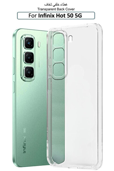 Generic Infinix Hot 50 5G - Transparent Silicone Protective Back Case Cover