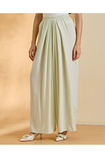 REDTAG Women Mint Wide Legs Trousers