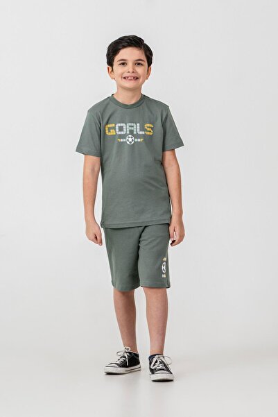 Mışıl Kids شورت للأولاد مطبوع عليه Goals - طقم تي شيرت