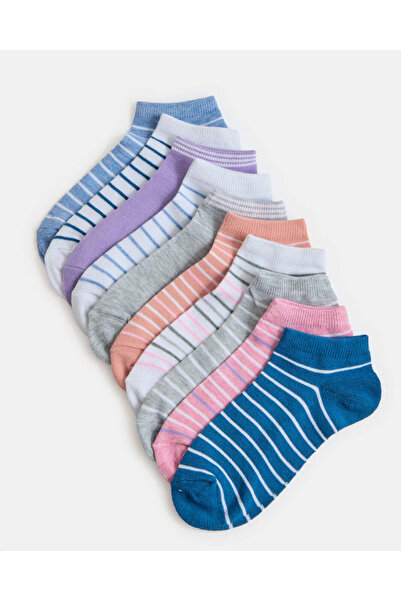 REDTAG Women Assorted Ankle Box Socks (10 Pairs)