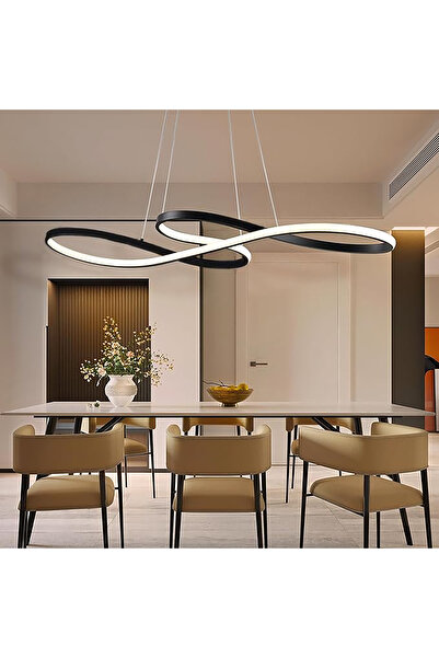 Luxira Aydınlatma Nota Siyah Kumandalı Lüx Led Modern Ledli Avize