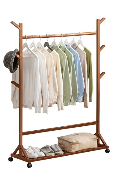 MTL رف ملابس من بامبو 100*35*155 سم