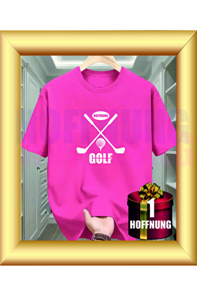 HOFFNUNG Unisex Short Sleeve Round Neck Golf Printed Solid Color t Shirt