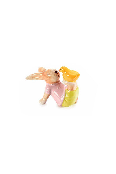 Decorer Multicolored Easter Bunny Figurine