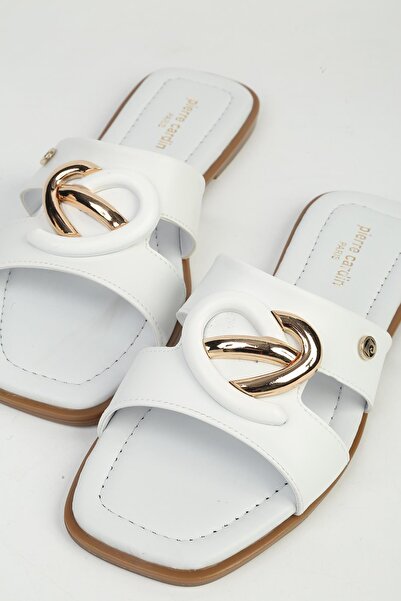 Pierre Cardin Women's White Slippers Pc-55746