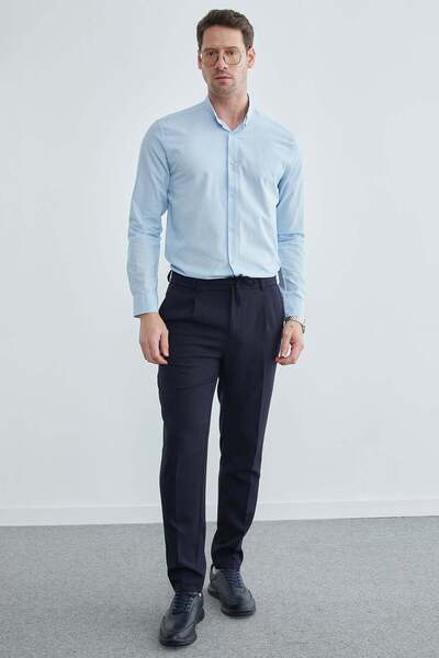 Fulla Moda Παντελόνι από ελαστικό ύφασμα με κορδόνια στη μέση