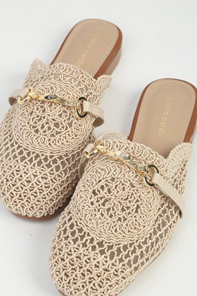 Pierre Cardin Women's Beige Slippers Pc-55778