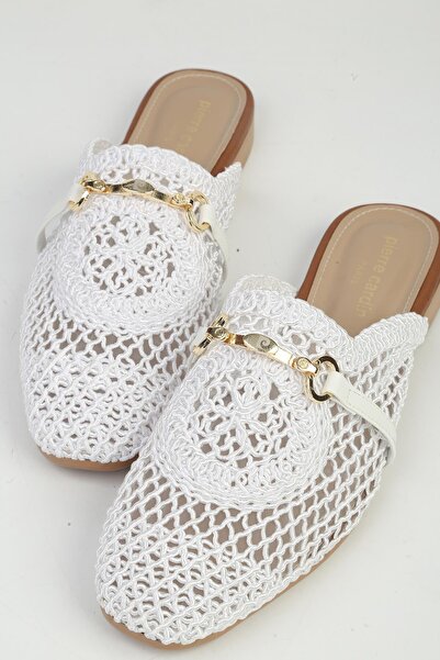 Pierre Cardin Women's White Slippers Pc-55778