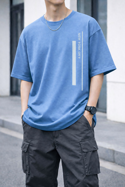 ArtYus New York City Printed Cotton Relaxed Fit Round Neck Unisex T-Shirt