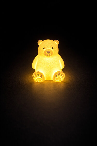 BM3Design Dekoratif Ayıcık LED Mumluk | Sevimli Ayı Figürlü Gece Lambası | 1 ...