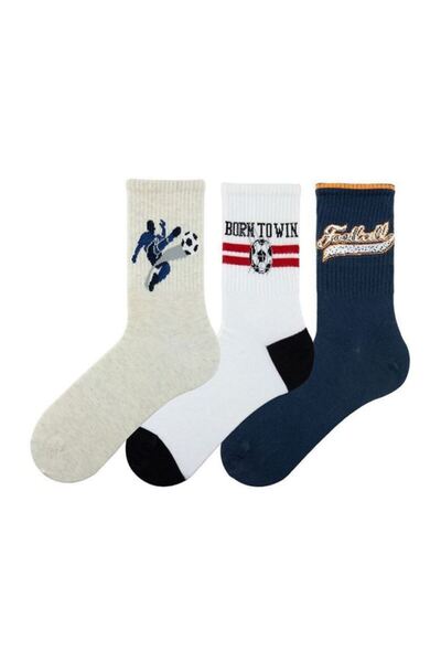 Bross Football Sports Men's 3-Piece Socks