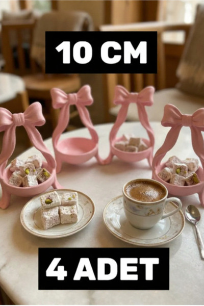 Blokizatech Kahve Yanı Lokumluk ve Sunumluk Seti 4'lü Fiyonk Tasarımlı