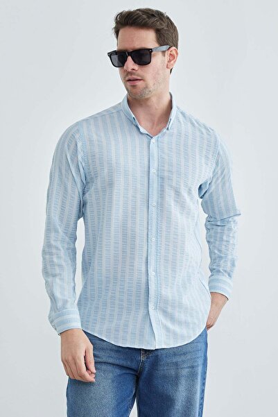 Fulla Moda Ριγέ πουκάμισο ζακάρ