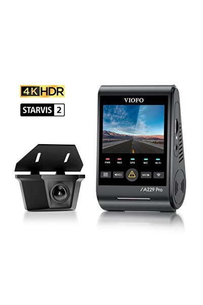 Viofo A229 Pro W 2 Kameralı Ön+Arka Su Geçirmez 4K+2K Sony STARVIS 2 Sensör G...