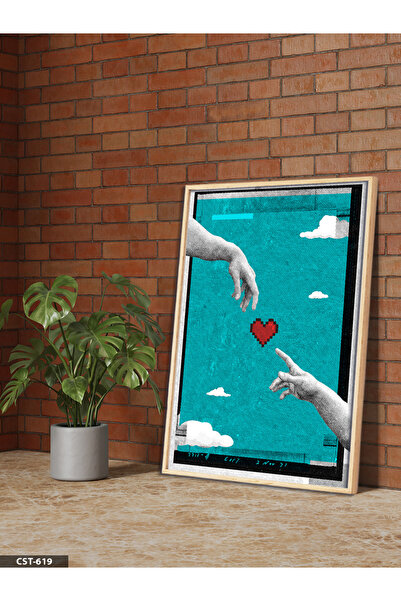 Evinemoda Tablou într-o singură bucată, înrămat în lemn, de la Hands to Heart