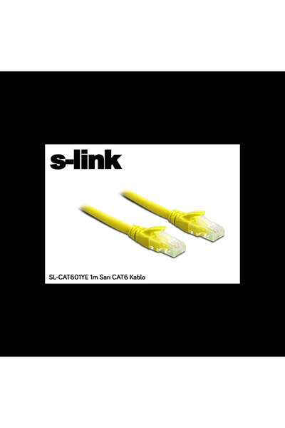 S-LINK سل-كات601واي، كابل كات6، طول 1 متر (أصفر)