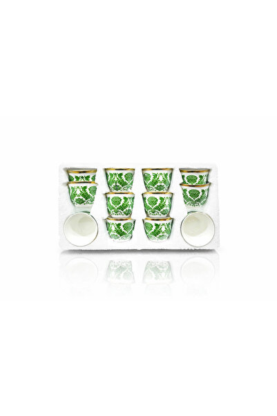Awanimas Bird-shaped green coffee cups, 12 pieces