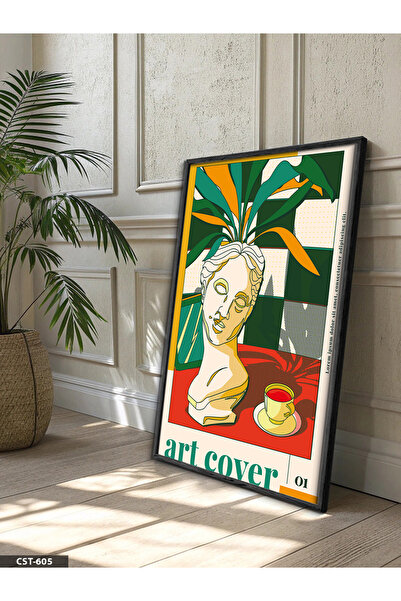 Evinemoda Art Poster One Piece Black Wooden Framed Painting