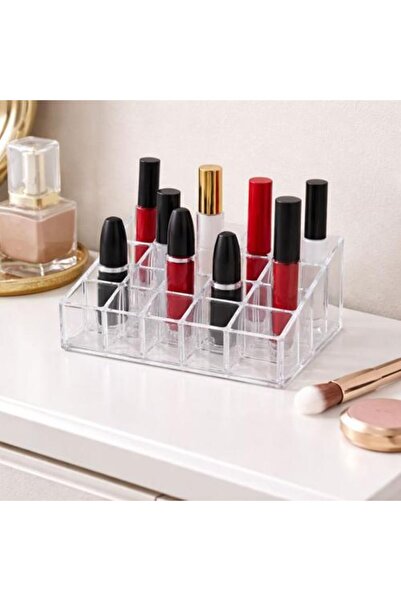 Generic Transparent Acrylic Lipstick Organizer with Multiple Compartments