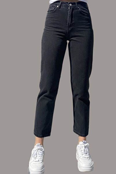 Ramrod Urbans Черни еластични дънки с висока талия в стил „мама“ и панталони ...