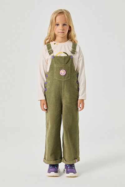 Tyess Girl Green Overall