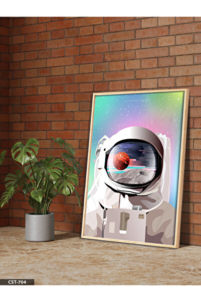 Evinemoda Poster astronaut, tablou înrămat dintr-o singură bucată din lemn
