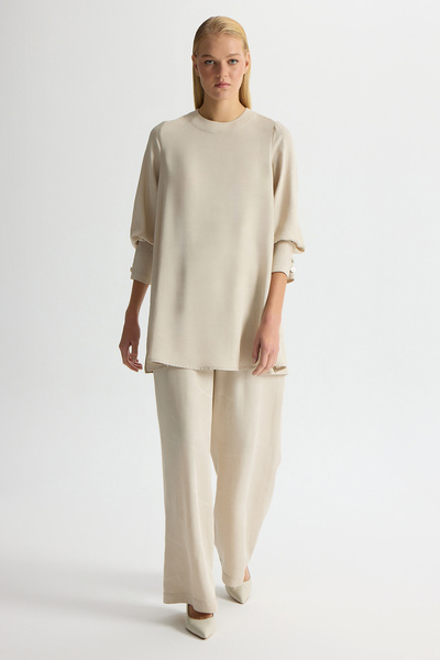 MISS DALIDA Jakarlı Tunik Stone