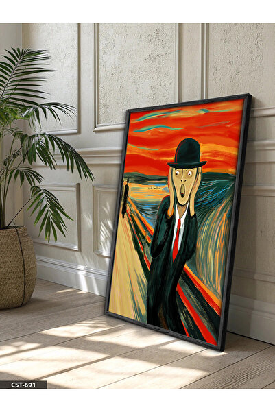 Evinemoda Scream One Piece Black Wooden Framed Painting