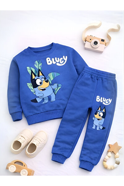 MİLANO KİDS Children's Seasonal Top and Bottom Bluey Set