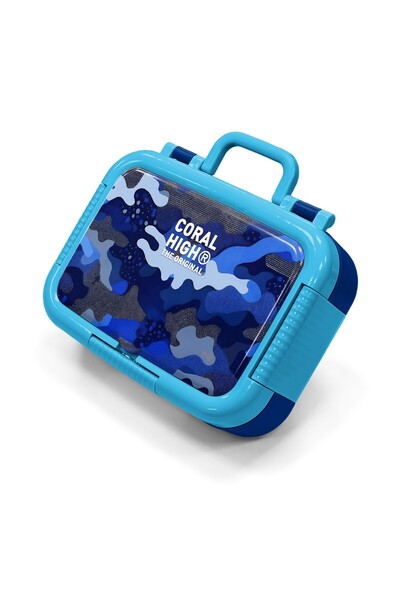 Coral High Παιδικό κουτί φαγητού από ανοξείδωτο ατσάλι με μοτίβο καμουφλάζ σε...