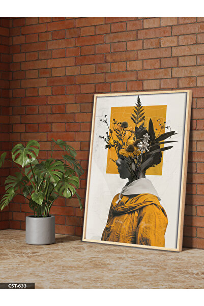 Evinemoda Cvjetni portret, jednodijelna slika u drvenom okviru