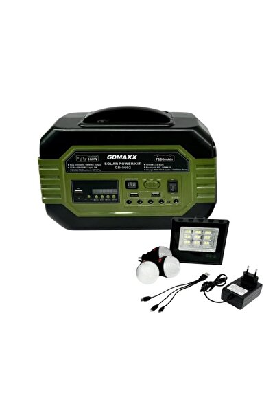 MİKİ Kit portabil de energie solară GD LITE 9002 Panou solar de 100W cu difuz...