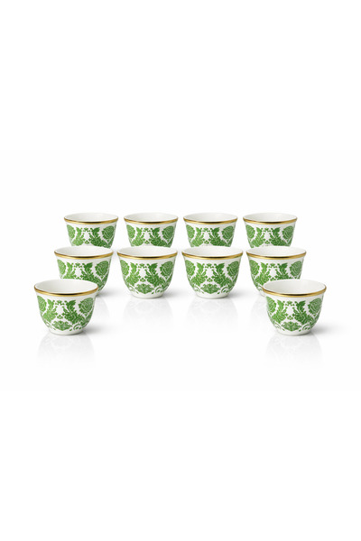 Awanimas Bird-shaped green coffee cups, 12 pieces