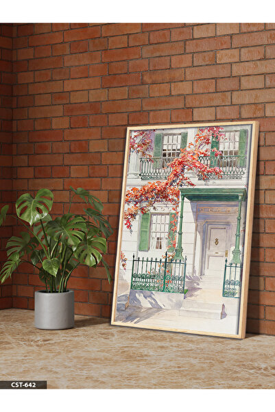 Evinemoda Slika u jednom komadu sa drvenim okvirom Vine House