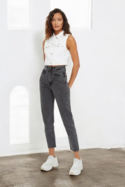 Ramrod Fastua Smoked Women's Lycra High Waist Denim Boyfriend Jeans