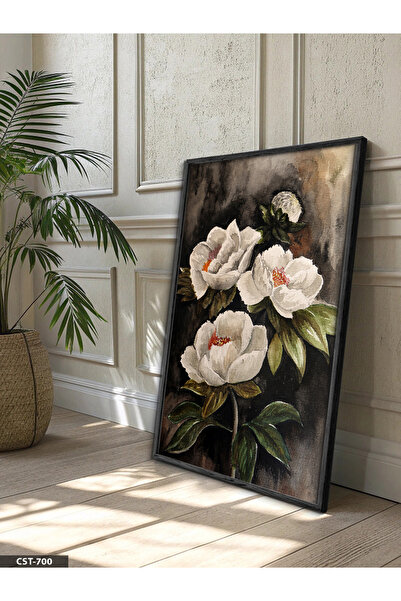 Evinemoda Slika u uljanim bojama, izgleda kao beli cvet, jednodijelna slika s...