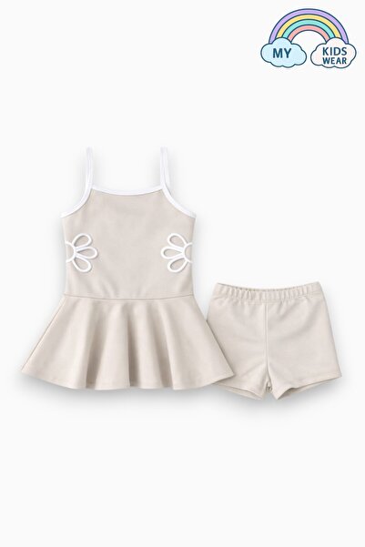 My Kids Wear Costum de baie pentru fete, cu broderie, model chelner, 5-14 ani...