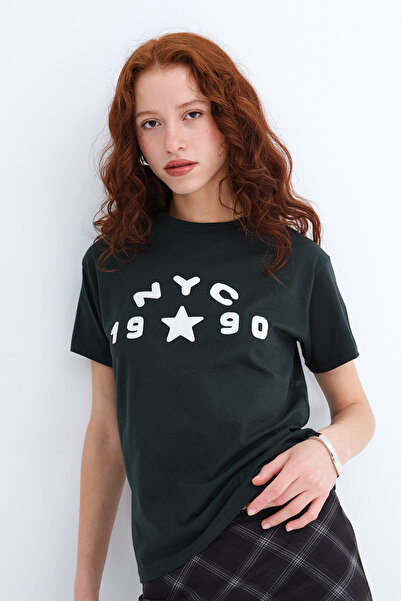 Addax Nyc 1990 Written T-Shirt P10411-D13